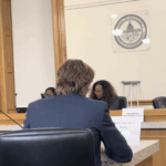Boulder Regional Lead Organizer Karl Lapham testifies at the Colorado State Capitol.